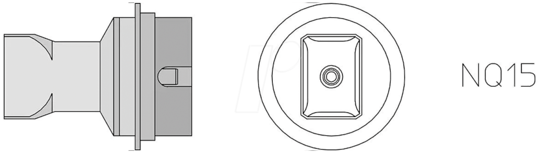WE T0058736838N - NQ15 Heißluftdüse 14,5X10,0 mm