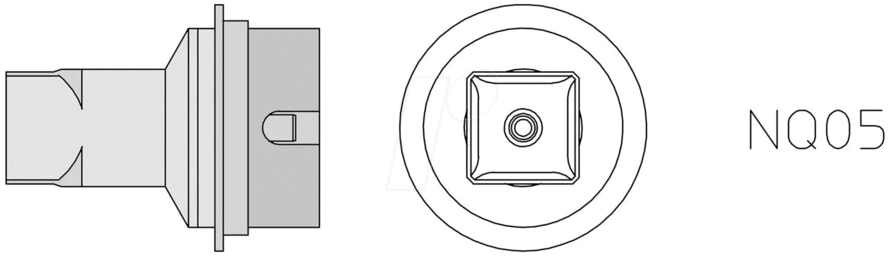 WE T0058736839N - NQ05 Heißluftdüse 10,7X10,7 mm