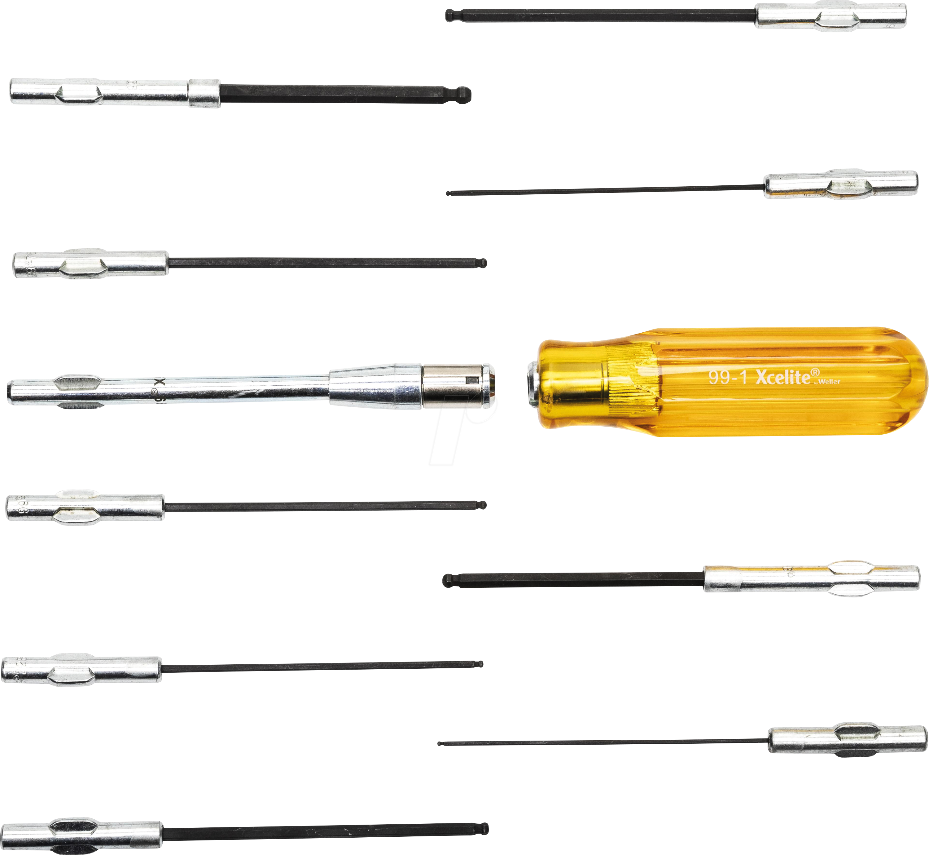 WEX 99PS40BPN - 11-teiliges Ballpoint Allen®-Sechskant-Steckschlüsselset - Zollg