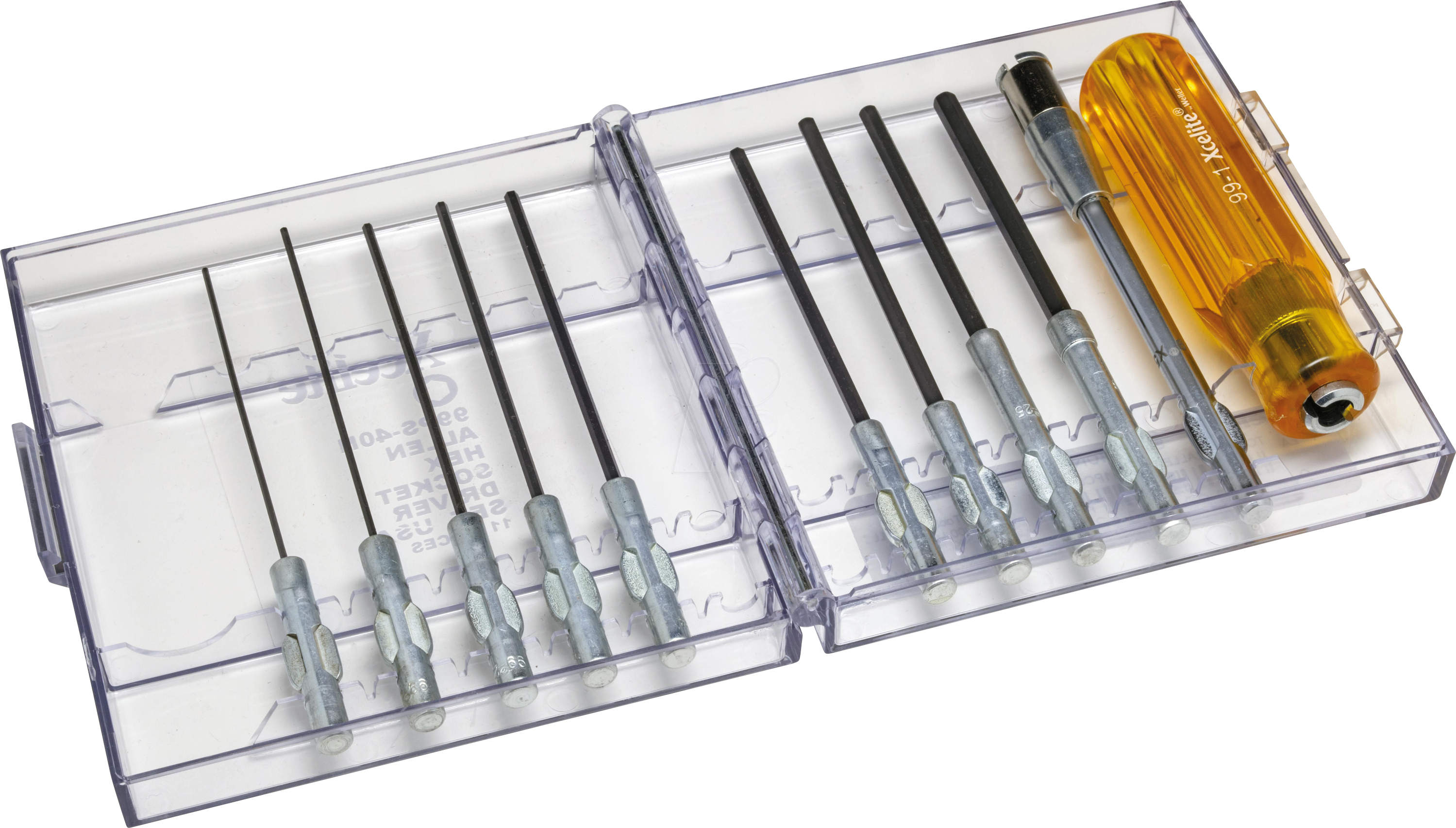 WEX 99PS40N - 11-teiliges Allen®-Sechskant-Steckschlüsselset - Zollgrößen