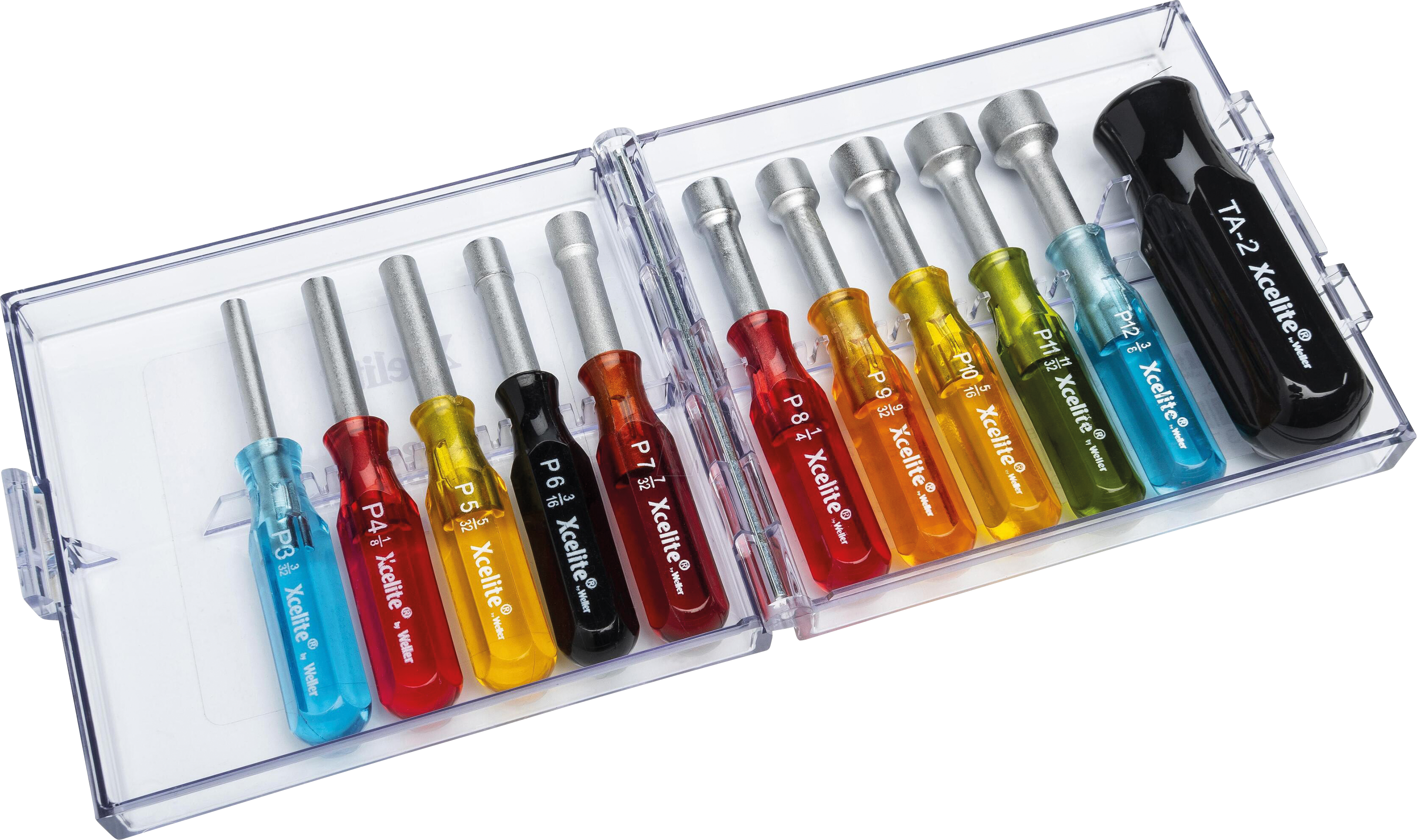 WEX PS120N - 11-teiliges umrüstbares Mini-Steckschlüsselset - Zollgrößen
