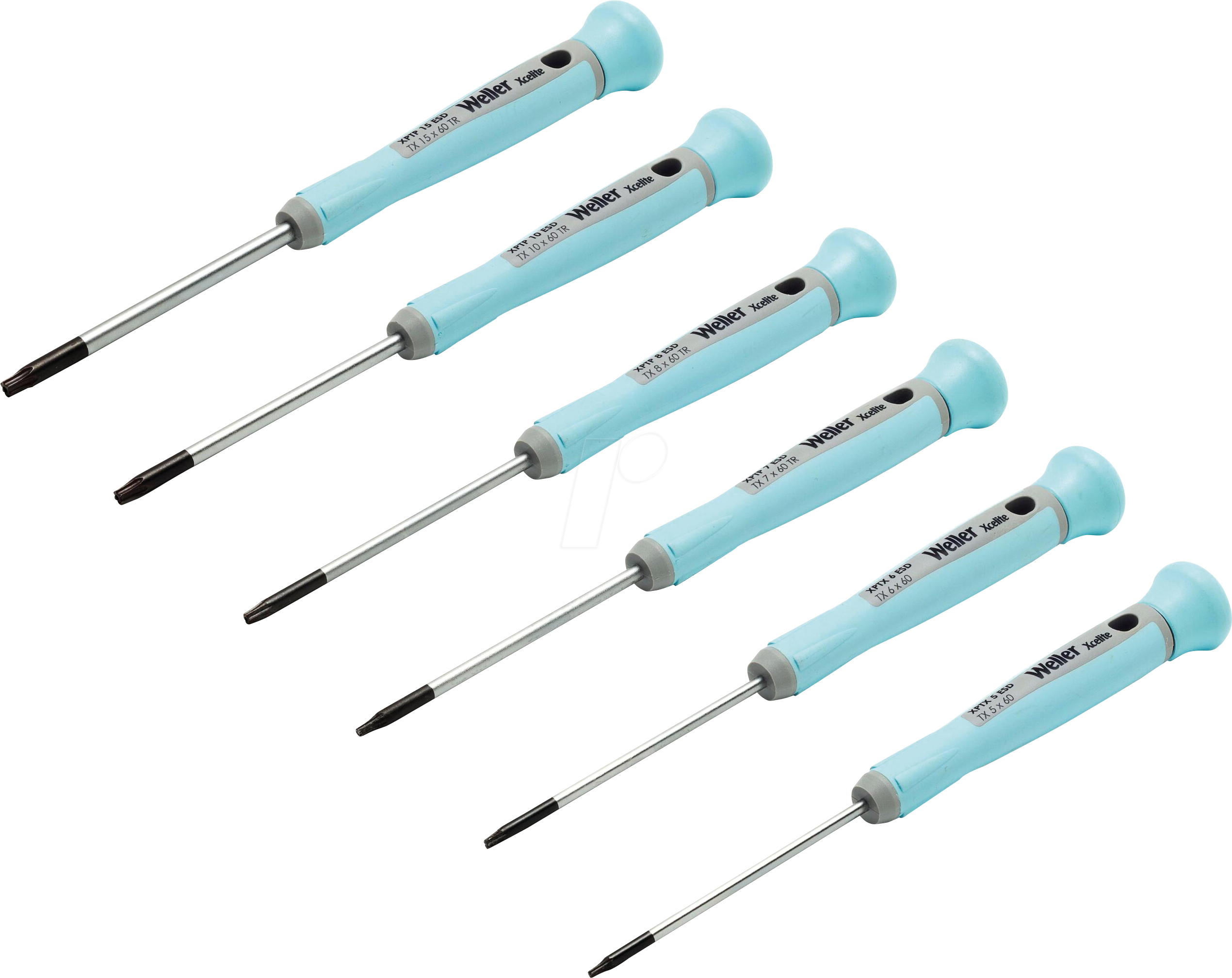 WEX XPTX600 - 6-teiliges ESD-sicheres Torx®-Präzisionsschraubendreher-Set
