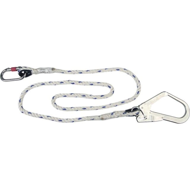 Longe Corde Toronnee Delta Plus Ø 12mm - Longueur 1,50 M - 2 Boucle Cossees- Lo007150cd