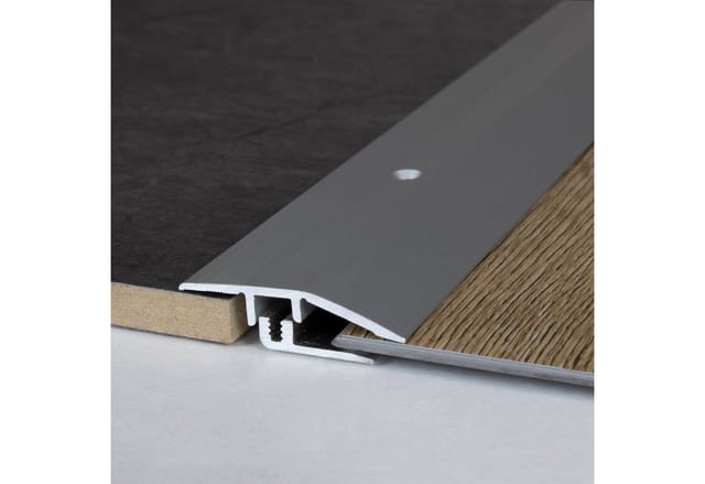 Proviston - bergangs- & Ausgleichsprofil Aluminium 44 21 x 5 - 9 x 1000 mm Silber Bodenprofil Metallprofil Übergangsschiene