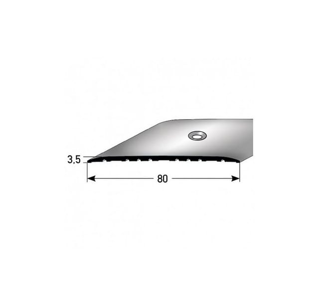 Bergangsprofil 80 x 3.5 x 1000 mm Aluminium eloxiert Übergangsschiene Bronze hell Bodenprofil - Proviston