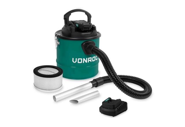 Aschesauger 20V - 12L Tank - hepa Filter - Inkl. 2.0Ah Akku und Schnellladegerät
