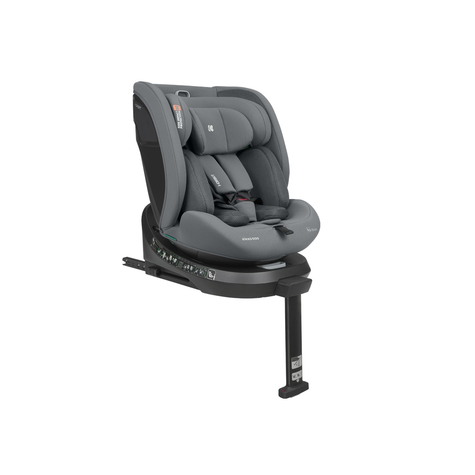 Kikka boo Kindersitz i-Orbit i-Size (40-150cm) Gruppe 0+/1/2/3 Isofix Stützbein hellgrau