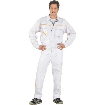 Bundjacke 2317 weiß/weiß/gelb, Größe 60