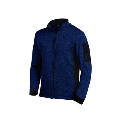 Strick-Fleece Jacke CHRISTOPH marine/schwarz, Größe XL