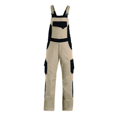 Latzhose ECKHARD, beige/schwarz, Größe 52