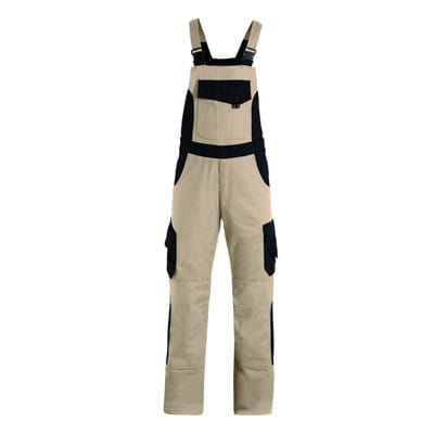 Latzhose ECKHARD, beige/schwarz, Größe 52