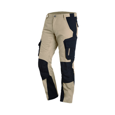 Berufshose FLORIAN, beige/schwarz, Größe 52