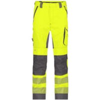 Odessa Sommer Warnschutzhose mit Kniepolstertaschen, neongelb/zementgrau, Schrittlänge Plus, Größe 54 Bild 2