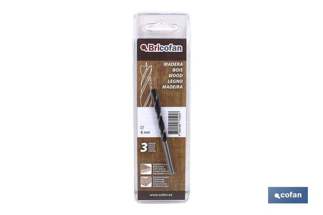 Bl 1 Stück Bricofan 3-Punkt-Bohrer 13 mm