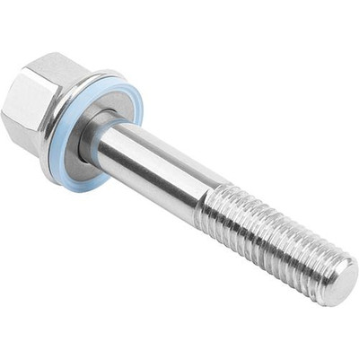 SCHRAUBE M. DICHT + UNTERLAGSCHEIBE M12X70, FORM:B MIT SCHAFT, EDELSTAHL 1.4404 POLIERT, HYGIENIC USIT®,