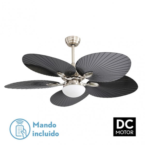 Lüfter dc chaw 24w 2950lm nickel/schwarz 5asp.6vel.132d w/remote, memory and temp.3000-4000-6000k