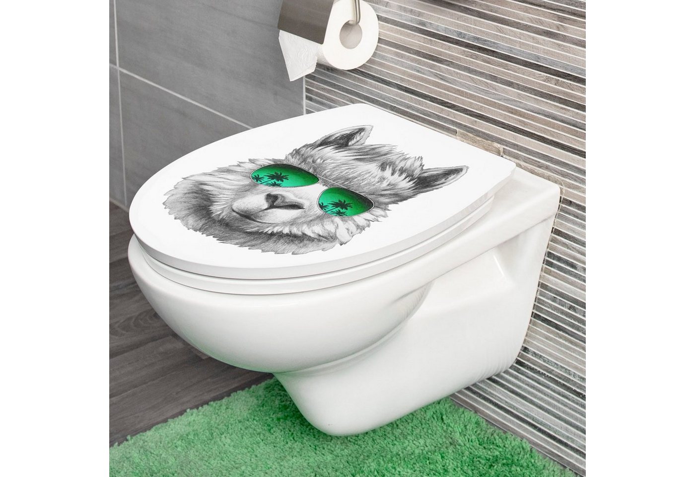 CORNAT WC-Sitz Außergewöhnliche 3D-Optik - Pflegeleichter Thermoplast - Quick up &, Clean Funktion - Absenkautomatik - Montage von oben / Toilettensitz Bild 2