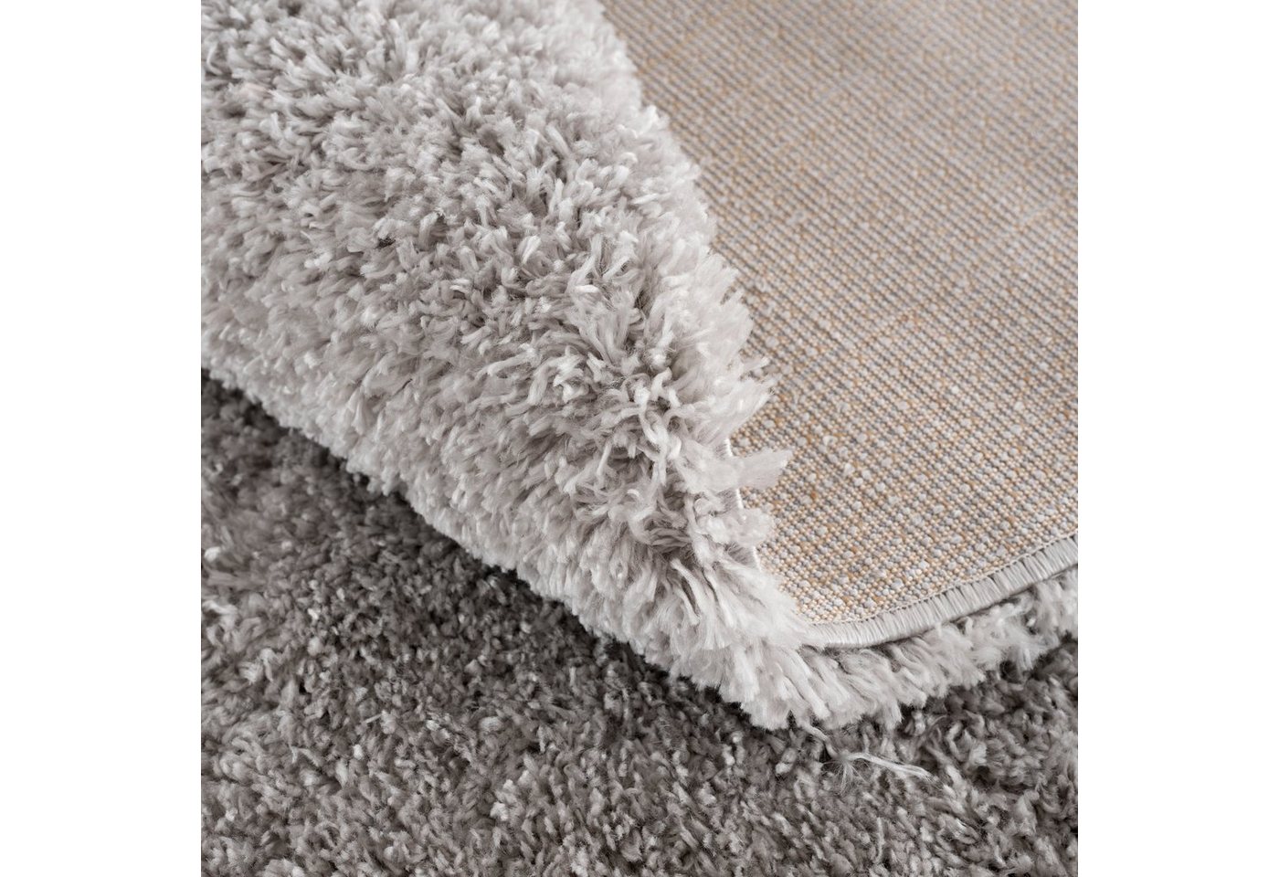 Sanat Hochflor-Teppich Porto, auch als Läufer und in Rund erhältlich, rund, Höhe: 45 mm, Wohnzimmer, Langflor, Shaggy,weich