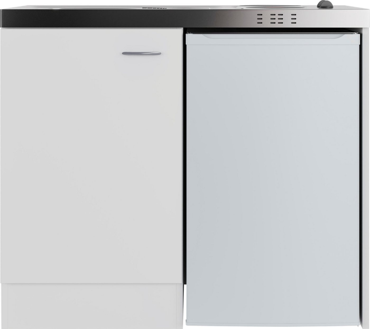 Flex-Well Pantryküche Pantry, Gesamtbreite 100 cm, mit DUO Kochfeld und Kühlschrank Bild 2