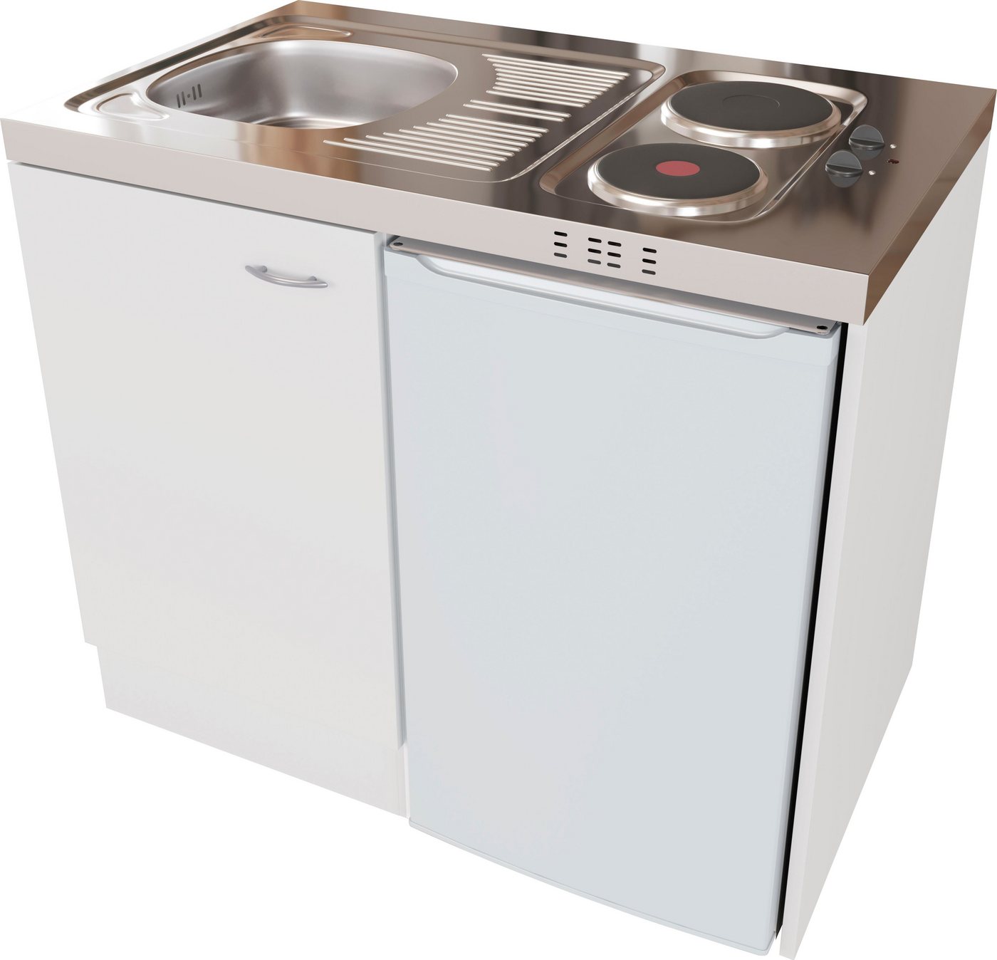 Flex-Well Pantryküche Pantry, Gesamtbreite 100 cm, mit DUO Kochfeld und Kühlschrank Bild 3