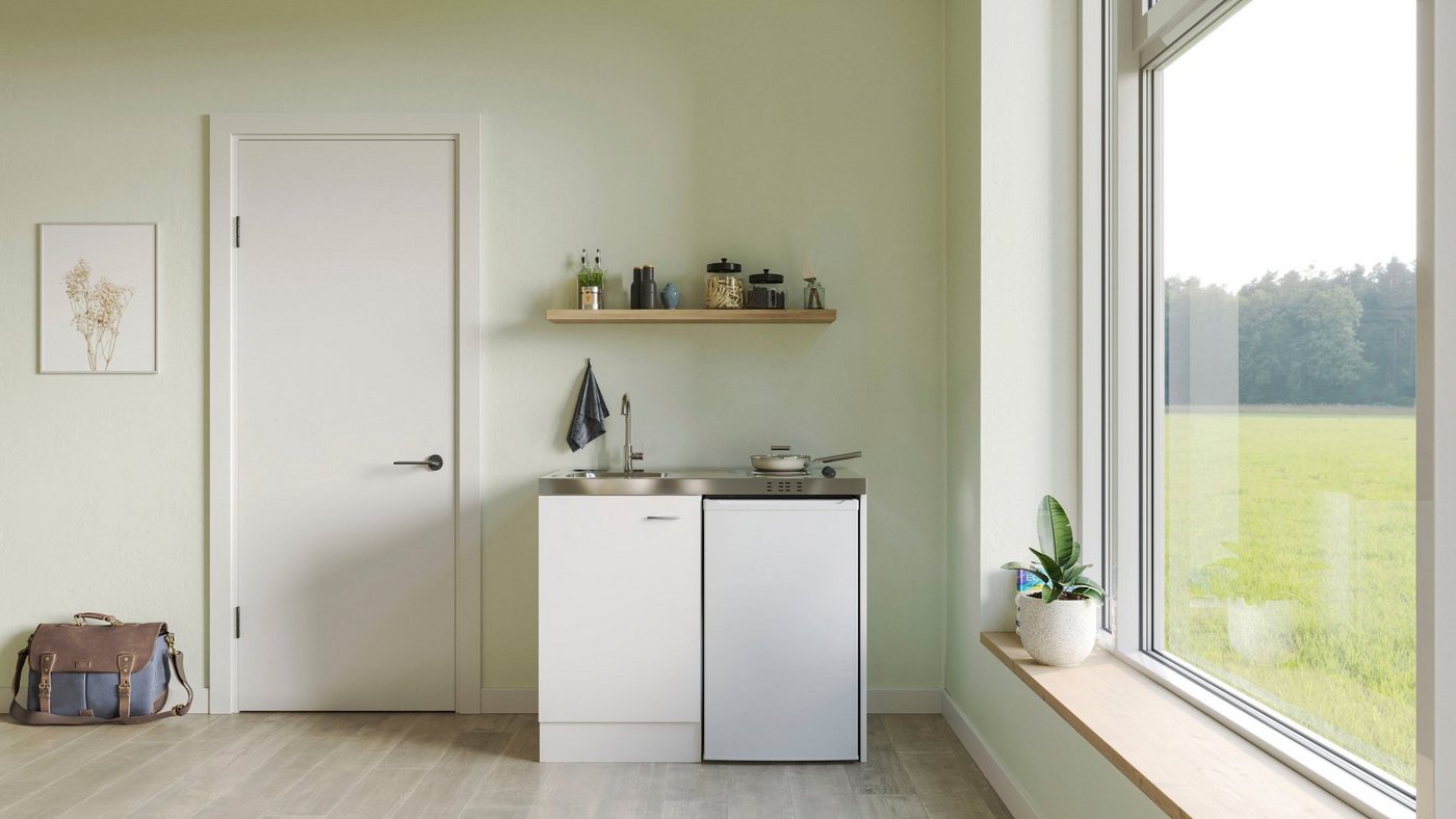 Flex-Well Pantryküche Pantry, Gesamtbreite 100 cm, mit DUO Kochfeld und Kühlschrank Bild 4