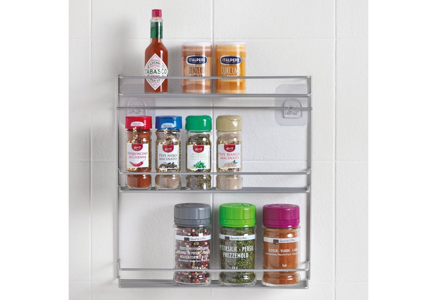 Metaltex Gewürzregal Paprika-3, 1-tlg., 3 Etagen, mit Metaltex-Polytherm® Beschichtung Bild 2