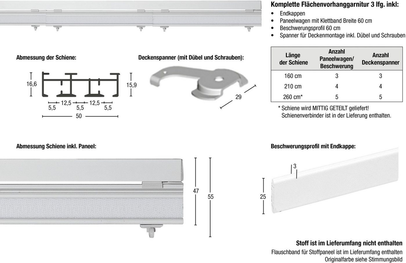 GARESA Flächenvorhangschiene Flächenvorhangsystem Ali Bild 2