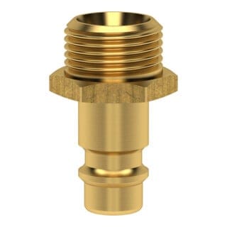 Stecknippel für Kupplung NW 7,2mm, Messing, Serie ES, AG G1/4' LÜDECKE