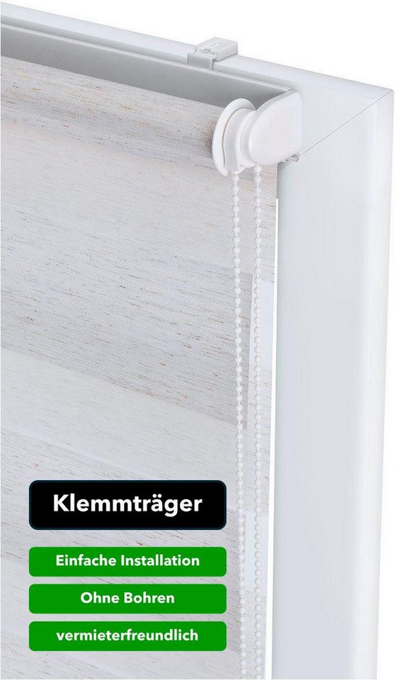 Doppelrollo SORANA, OTTO home, Lichtschutz, ohne Bohren, freihängend, Klemmfix, Rollo, Sonnenschutz, für Fenster & Tür, Melangeoptik-NEUHEIT! Bild 2