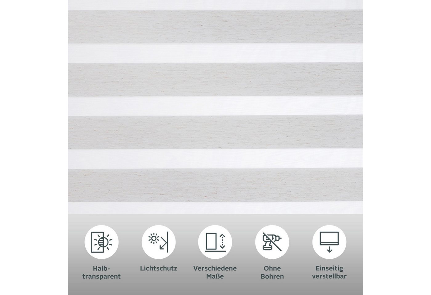 Doppelrollo SORANA, OTTO home, Lichtschutz, ohne Bohren, freihängend, Klemmfix, Rollo, Sonnenschutz, für Fenster & Tür, Melangeoptik-NEUHEIT! Bild 3