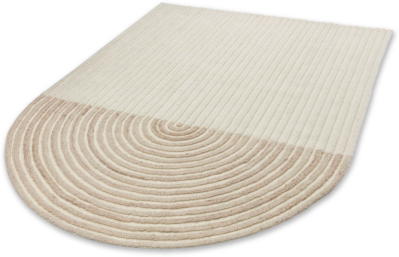 SCHÖNER WOHNEN-Kollektion Teppich Jaylin, U-förmig, Höhe: 13 mm, außergewöhnliche Form, melierter Farbverlauf, Halbkreis, Wohnzimmer Bild 4