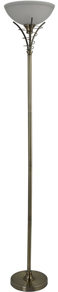 Searchlight Stehlampe Linea Stehleuchte - Antikes Messing und Glas, ohne Leuchtmittel Bild 3