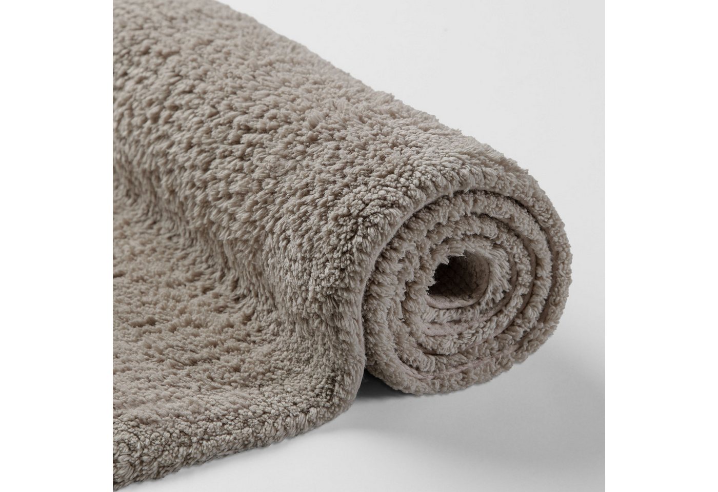OTTO home Badematte Selenne, uni, viele Farben, Badvorleger, Badezimmer Teppich, Höhe 20 mm, rutschhemmend beschichtet, fußbodenheizungsgeeignet, Baumwolle, rechteckig, Badteppich, getuftet, modern, Uni, antirutsch, flauschig, Baumwolle