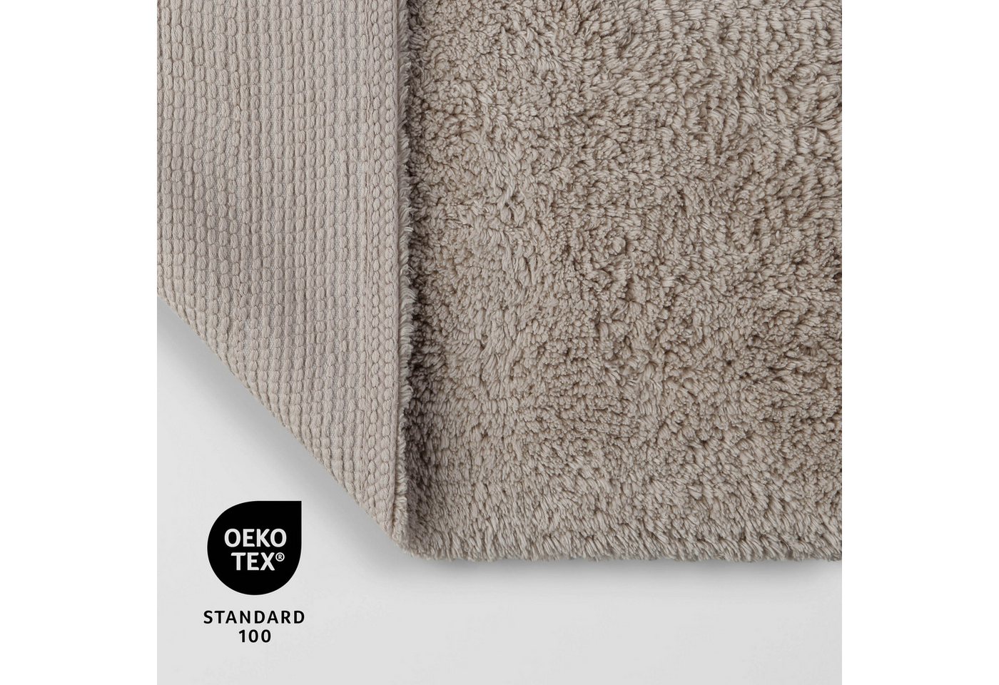 OTTO home Badematte Selenne, uni, viele Farben, Badvorleger, Badezimmer Teppich, Höhe 20 mm, rutschhemmend beschichtet, fußbodenheizungsgeeignet, Baumwolle, rechteckig, Badteppich, getuftet, modern, Uni, antirutsch, flauschig, Baumwolle Bild 4