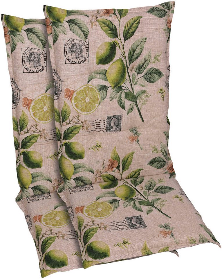 GO-DE Hochlehnerauflage, (Spar-Set, 2 St), Lemon sand - Maße BxLxH ca.: 50 cm x 120 cm x 7 cm Bild 4