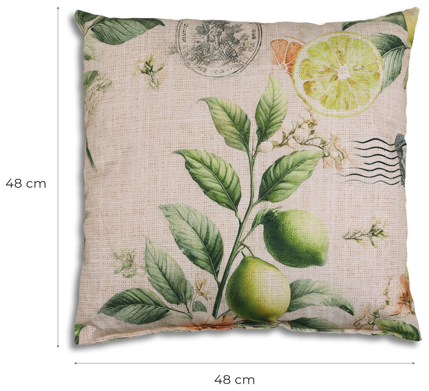 GO-DE Zierkissen Klara, (Spar-Set, 2 St), Lemon sand - Maße BxLxH ca.: 48 cm x 48 cm x cm Bild 2