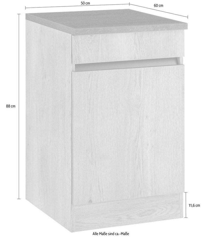 OPTIFIT Spülenschrank Roth Breite 50 cm