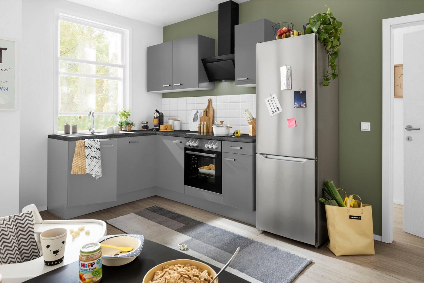 OPTIFIT Winkelküche Parma, mit E-Geräten, Stellbreite 215x175 cm Bild 3