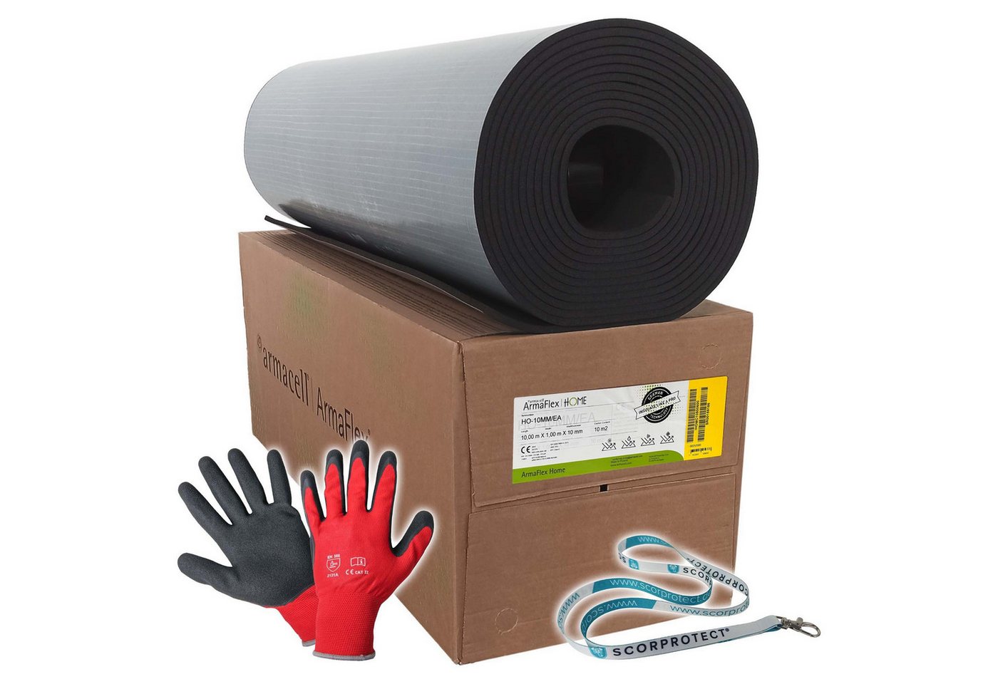 Scorprotect® Rollladenkastendämmung Armacell ArmaFlex HOME Kautschuk Platte selbstklebend Bild 5
