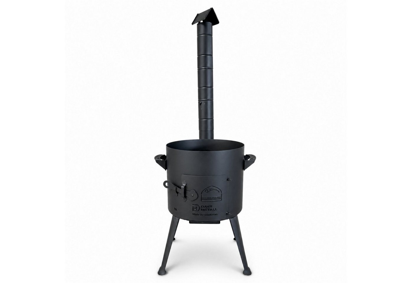 BIG-PAN Feuerstelle Ø36cm Uchag 2 mm Stahl Abzugsrohr Adapter-Ringe Utschak Feldküche Bild 2