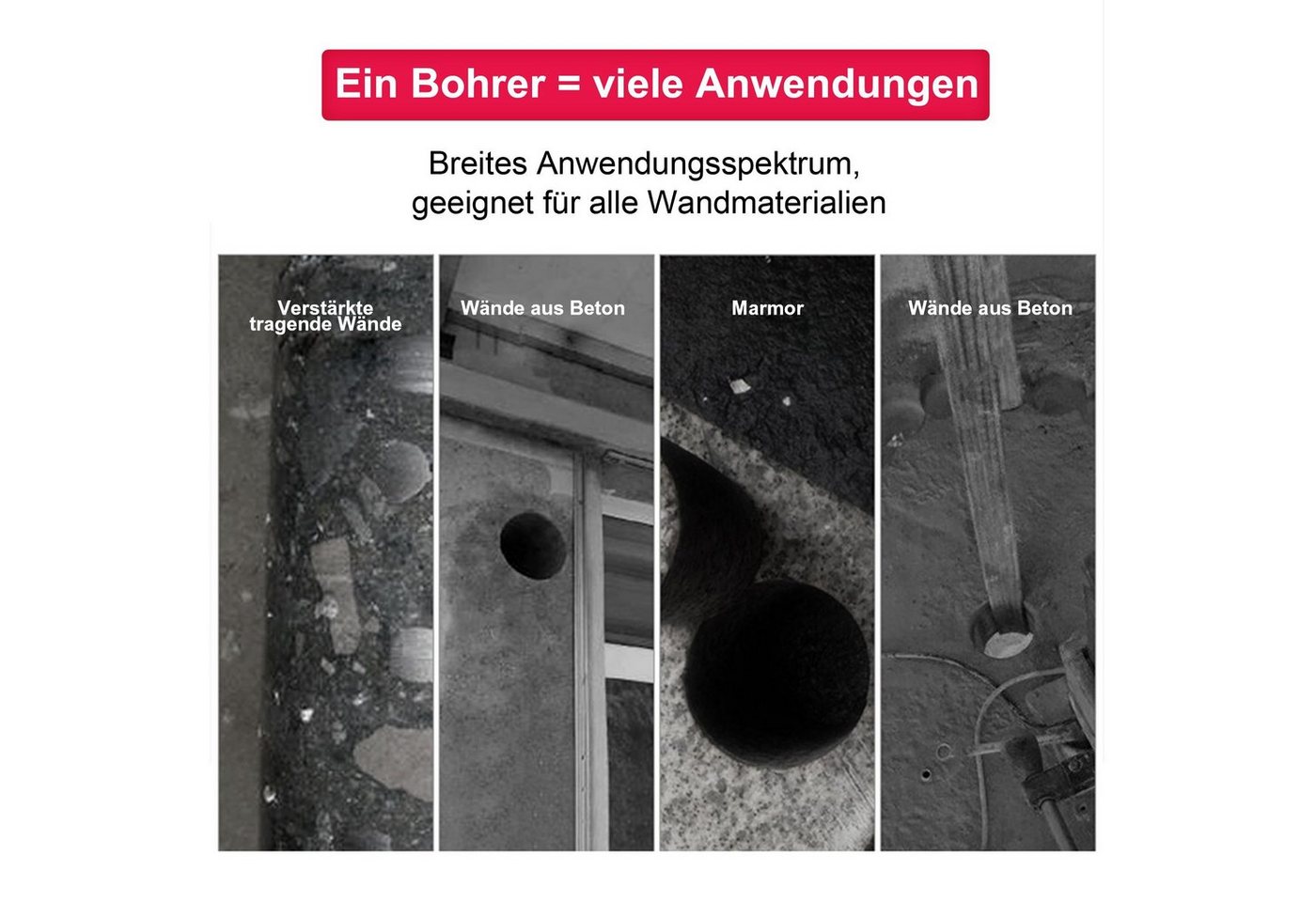 Melko Bohrkrone Kernbohrkrone Diamantbohrkrone Bohrkronen für Nass und Trocken Bohrung, Ø 26 mm, Stück, Diamantbesetzt Bild 3
