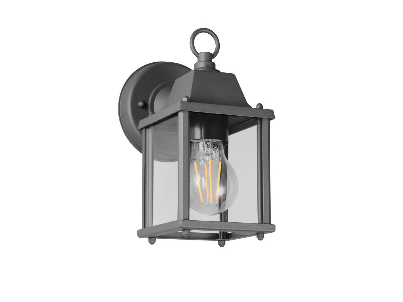 TRIO Leuchten LED Außen-Wandleuchte, LED wechselbar, Warmweiß, Außenlampe Wand-Laterne Landhausstil Außenwandlampe Anthrazit, H: 22cm Bild 3
