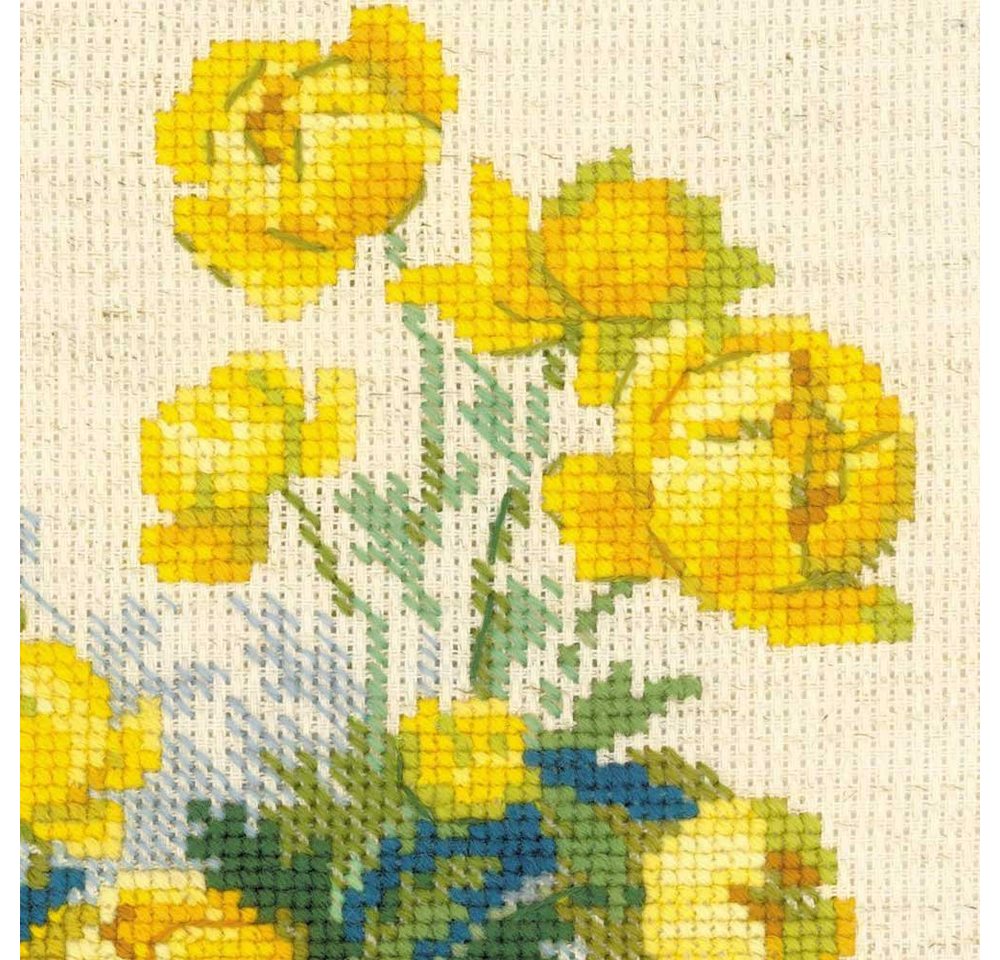 Riolis Kreativset Riolis Stickbildset Kreuzstich "Trollblume", Zählmuster, (embroidery kit by Marussia) Bild 2