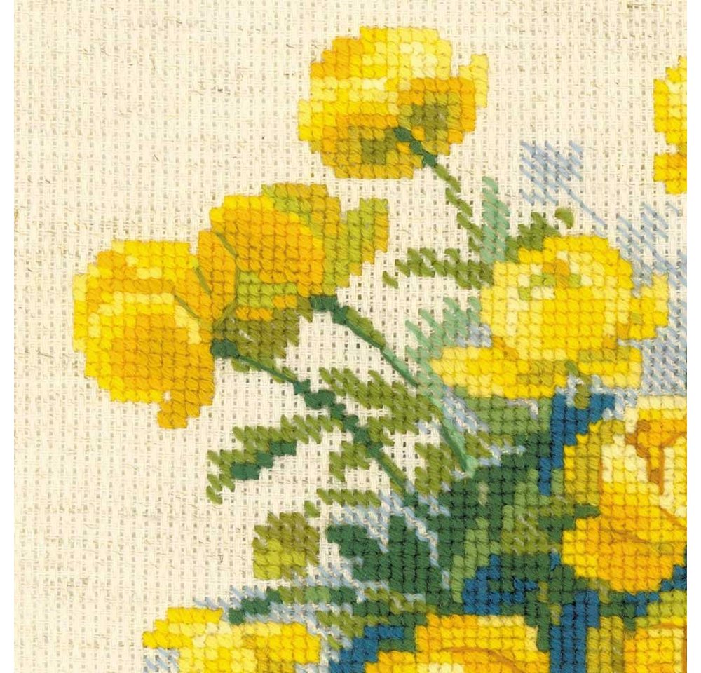Riolis Kreativset Riolis Stickbildset Kreuzstich "Trollblume", Zählmuster, (embroidery kit by Marussia) Bild 4