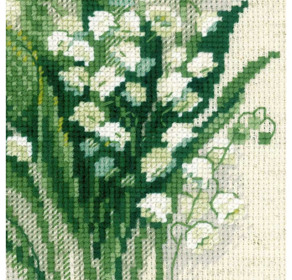 Riolis Kreativset Riolis Stickbildset Kreuzstich "Maiglöckchen", Zählmuster, (embroidery kit by Marussia)