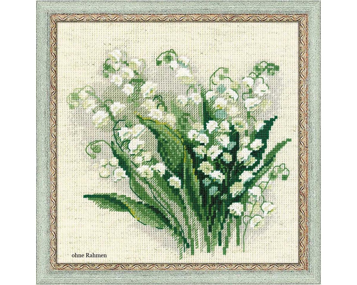 Riolis Kreativset Riolis Stickbildset Kreuzstich "Maiglöckchen", Zählmuster, (embroidery kit by Marussia) Bild 2