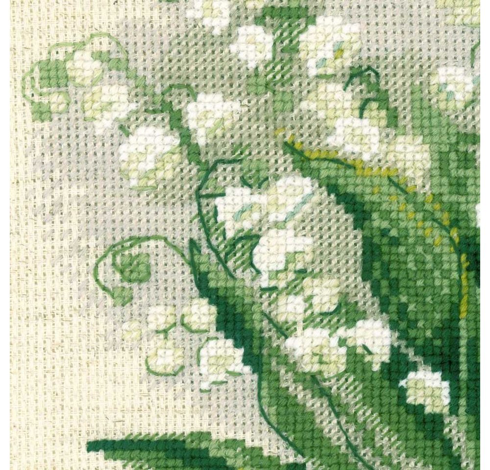 Riolis Kreativset Riolis Stickbildset Kreuzstich "Maiglöckchen", Zählmuster, (embroidery kit by Marussia) Bild 3