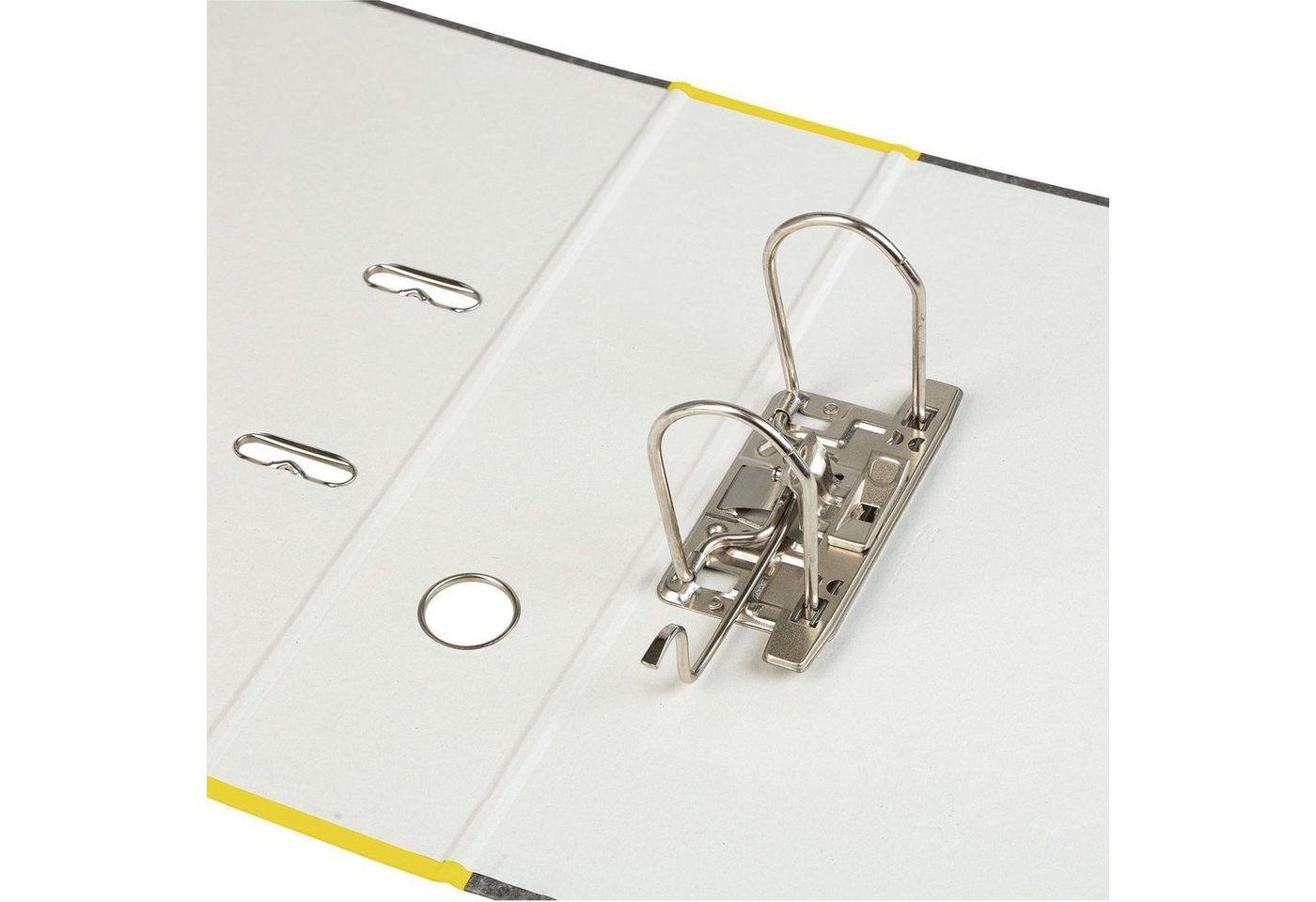 Idena Aktenordner Idena 303064 - Ordner für DIN A4, 8 cm breit, Wolkenmarmor, gelb, 1