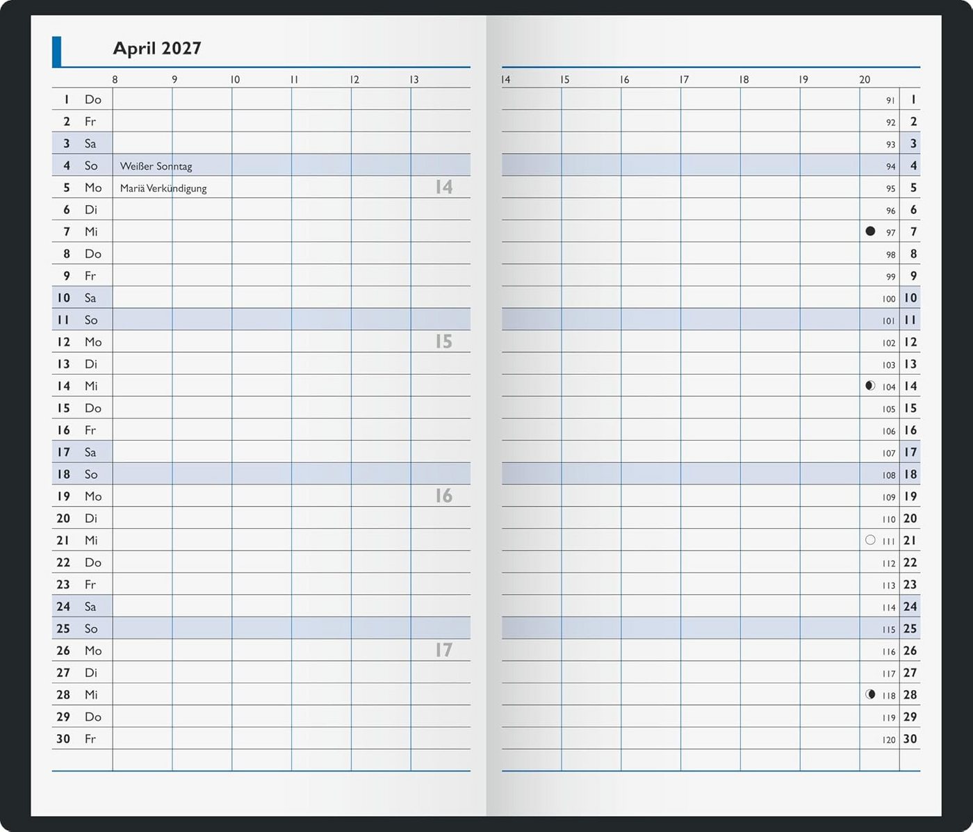 BRUNNEN Taschenkalender BRUNNEN Taschenkalender Mod. 750 2027, A6, Kunststoff, schwarz