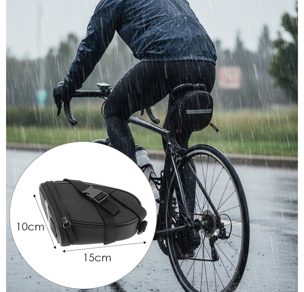 AFKSMILE Fahrrad-Reparaturset Fahrrad Reparaturset mit Satteltasche, 16-in-1 Fahrrad Multitool, 120 PSI Mini-Luftpumpe, Fahrrad Werkzeugset unterwegs Bild 5